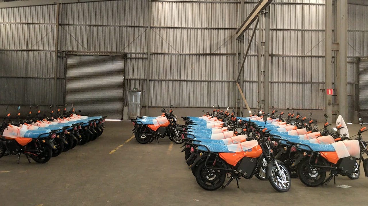 Bob Eco's e-motorcycle operation in Angola.